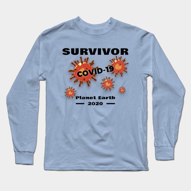 Pandemic Survivor Long Sleeve T-Shirt by ChargedRat